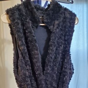 Fur Shimmering Belted Vest
